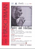 Poetry and Rebellion - musica e poesia con Hirschman - 17 Ottobre 2016